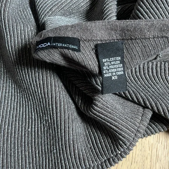 MODA INTERNATIONAL | metallic open back sweater mini dress, size XS - Picture 3 of 5